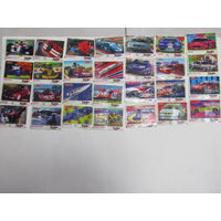 С рубля. Вкладыши и обёртки от жвачек Turbo sport (Турбо спорт). 28 шт.