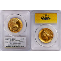100 долларов 2019 г. Американская свобода. США. PCGS SP70PL. Золото. Золото. KM# 710.