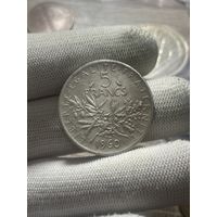 5 франков 1960 с рубля, серебро неплохой сохран. много лотов