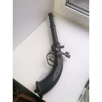 Сувенирный Макет пистоля, кремниевого пистолета, чугун, производство СССР