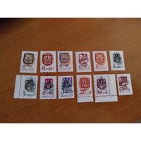 1992 Украина провизорий Киев-3 полная серия MNH** 10 руб разновидность двойная печать (у-2)