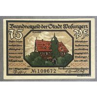 Нотгельд Вазунген 75 пфеннигов 1921 год. Веймарская республика