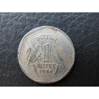 Индия. 1 рупия. 1986. С 20 копеек. Распродажа коллекции. Смотрите другие лоты.