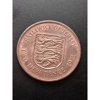 Джерси 2 пенса 1971 г.