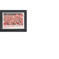 Дания-1992(Мих.1035)  , **  , Спорт, Футбол, (одиночка)