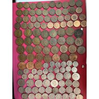 124 монеты Великобритании без повторов