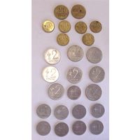 Литва 1, 2, 10, 20 центов 1991-2014 25 монет одним лотом