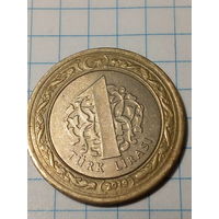 1 лира Турция 2019 год.