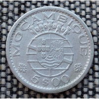 Португальский Мозамбик 5 эскудо 1960 года. Серебро! Сторгуй за свою цену, предложи обмен! Y