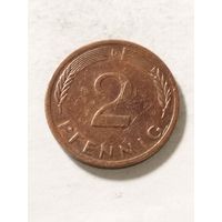 Германия 2 пфенинга 1976 D