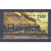 [1452] Индонезия 1998. Железная дорога.Поезда,локомотивы. Гашеная.марка.