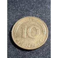 ФРГ 10 пфеннигов 1990 D