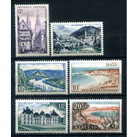 Франция - 1954г. - ландшафты, архитектура - 6 марок - полная серия, MH [Mi 1004-1009]. #2-Fr-41-A-2