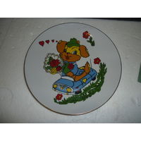 Тарелка настенная 2. Фарфор. МФЗ СССР