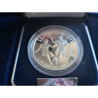 1 доллар 1994 США Чемпионат мира по футболу 1994! Серебро 925 пробы 26,73 грамм! ОБМЕН!