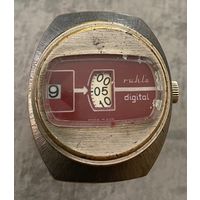 Часы Ruhla Digital винтажные мужские наручные механические прыгающий час made in GDR