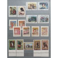 Марки. Искусство. Сборный лот. Польша, Венгрия, Болгария, СССР, Парагвай.