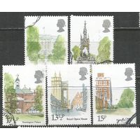 Британия. Достопримечательности Лондона. 1980г. Mi#836-40. Серия.