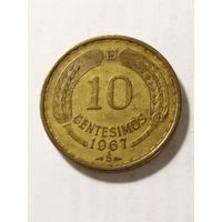 Чили 10 сентесим 1967