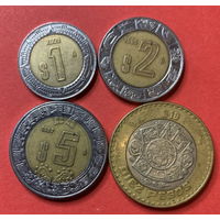 Мексика, 4 монеты биметалл