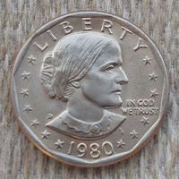 США 1 доллар 1980 года D, UNC. Сьюзен Энтони. Предложи свою цену или обмен!