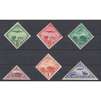 Авиапочта. Тува. 1934. 6 марок. Соловьев N 49,50,52,54,55,58 (2000 р).