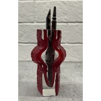 Карандашница. АГИТАЦИЯ. Серп и Молот со Звездой. Красное стекло. РЕДКОСТЬ!!   Распродажа коллекции!!!