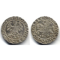 Полугрош 1560, Жигимонт Август, Вильно. Окончания легенд: Ав - L, Рв - LITVA