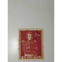 Марка Швейцария 1941 год марку Швейцарии с изображением полковника Иоахима Форрера (1782–1833)
