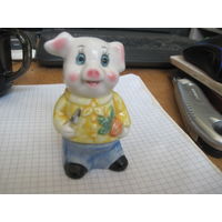 Свинка перечница фарфор 9 см с рубля!