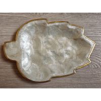 Тарелка из ракушек, латунь винтаж