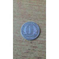 Карибы, 1 цент 2004 года.