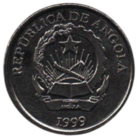 Республика Ангола. 2 кванзы ( кванза, квачи ) 1999. Нечастая.