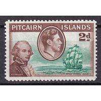 167.BrK. Великобритания. Колонии. Острова Питкэрн. Георг VI. Местные мотивы. 1940 г. 2P. Mi.#4.