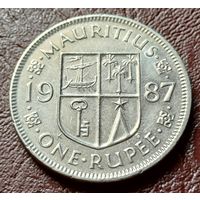 Маврикий 1 рупия, 1987     ( 2-7-6 )