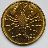 Сан-Марино 20 лир 1974 UNC