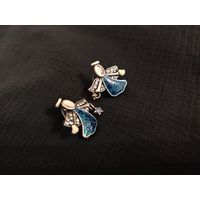 Серьги гвоздики Ангелочки