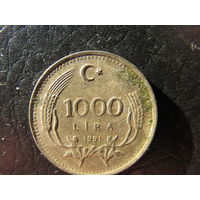 Турция. 1 000 лир.1991. С 20 копеек. Распродажа коллекции. Смотрите другие лоты.