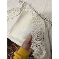 Огромная старинная домотканая скатерть