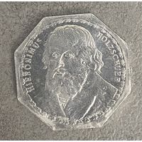 Монета Германия Нюрнберг нотгельд 20 пфеннигов 1919  Иероним Хольцшуэр .трамвайный жетон