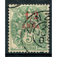 Французская почта в Занзибаре - 1902/03г. - аллегория, надпечатка 1/2 А на 5 с  - 1 марка - гашёная [Mi 39]. #4-B5-114-A-1