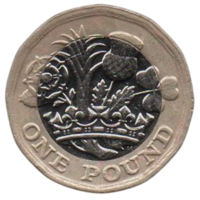 Соединённое Королевство Великобритании и Северной Ирландии. Великобритания. 1 фунт стерлингов 2016. Биметалл