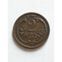 Австрия 2 геллера 1894