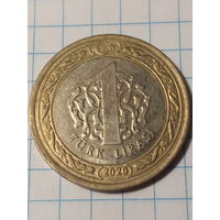 1 лира Турция 2020 год.