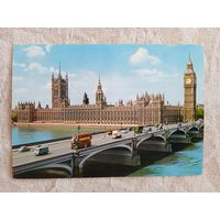 Мосты .Лондон. Здания Парламента с Биг Беном и Вестминстерским мостом