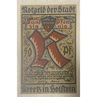 Нотгельд 50 пфеннигов 1921 год. Прец. Веймарская республика.