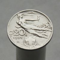Италия 20 чентезимо  1921