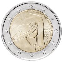 2 евро 2017 Франция 25 лет борьбы с раком молочной железы UNC из ролла