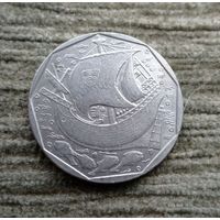 Werty71 Португалия 50 эскудо 1988 Корабль Рыба