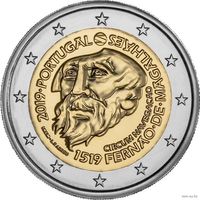 2 евро 2019 Португалия Магеллан UNC из ролла